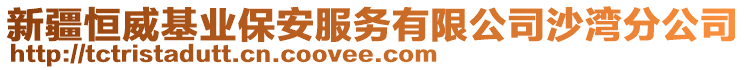 新疆恒威基業(yè)保安服務(wù)有限公司沙灣分公司