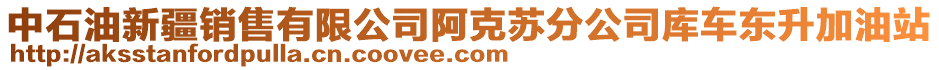 中石油新疆銷售有限公司阿克蘇分公司庫車東升加油站