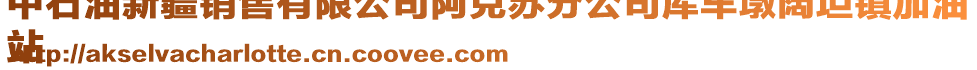 中石油新疆銷(xiāo)售有限公司阿克蘇分公司庫(kù)車(chē)墩闊坦鎮(zhèn)加油
站