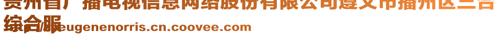 貴州省廣播電視信息網(wǎng)絡(luò)股份有限公司遵義市播州區(qū)三合
綜合服