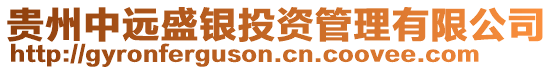 貴州中遠盛銀投資管理有限公司