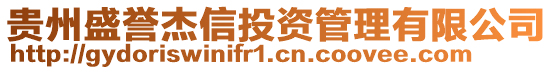 貴州盛譽杰信投資管理有限公司