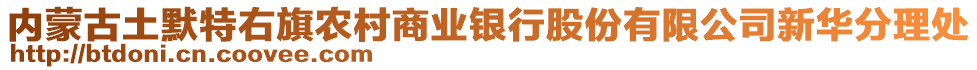 內(nèi)蒙古土默特右旗農(nóng)村商業(yè)銀行股份有限公司新華分理處