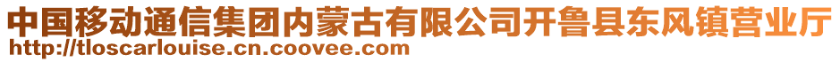 中國移動(dòng)通信集團(tuán)內(nèi)蒙古有限公司開魯縣東風(fēng)鎮(zhèn)營業(yè)廳