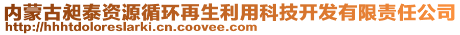 内蒙古昶泰资源循环再生利用科技开发有限责任公司