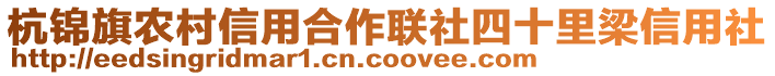 杭锦旗农村信用合作联社四十里梁信用社