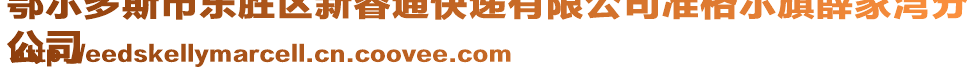 鄂爾多斯市東勝區(qū)新睿通快遞有限公司準(zhǔn)格爾旗薛家灣分
公司