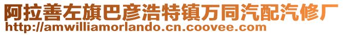 阿拉善左旗巴彥浩特鎮(zhèn)萬同汽配汽修廠