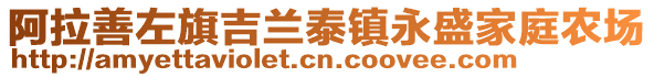 阿拉善左旗吉蘭泰鎮(zhèn)永盛家庭農(nóng)場