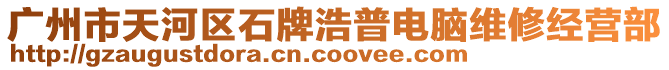 廣州市天河區石牌浩普電腦維修經營部
