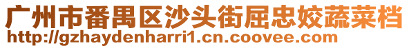 廣州市番禺區沙頭街屈忠姣蔬菜檔