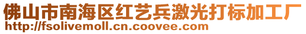 佛山市南海區(qū)紅藝兵激光打標加工廠