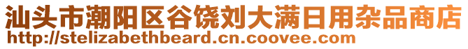 汕頭市潮陽區(qū)谷饒劉大滿日用雜品商店