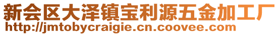 新會區(qū)大澤鎮(zhèn)寶利源五金加工廠