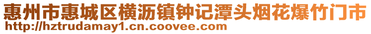 惠州市惠城區橫瀝鎮鐘記潭頭煙花爆竹門市