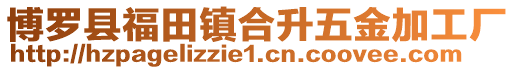 博羅縣福田鎮(zhèn)合升五金加工廠