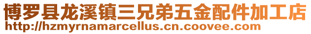 博羅縣龍溪鎮三兄弟五金配件加工店
