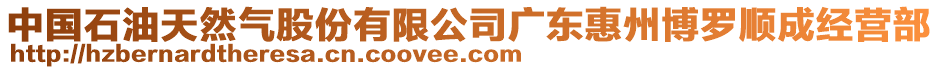 中國石油天然氣股份有限公司廣東惠州博羅順成經營部