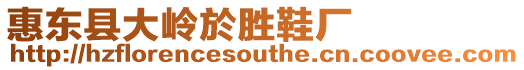 惠東縣大嶺於勝鞋廠