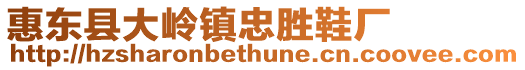 惠東縣大嶺鎮忠勝鞋廠