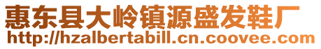 惠東縣大嶺鎮源盛發鞋廠