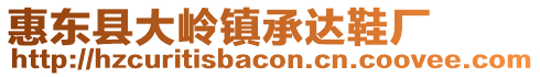 惠東縣大嶺鎮承達鞋廠