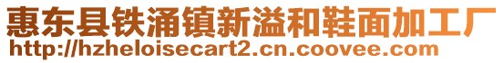 惠東縣鐵涌鎮新溢和鞋面加工廠