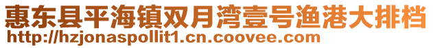 惠東縣平海鎮(zhèn)雙月灣壹號漁港大排檔