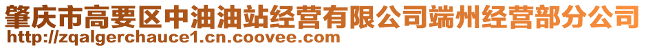 肇慶市高要區中油油站經營有限公司端州經營部分公司