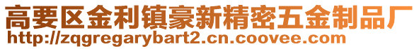 高要區(qū)金利鎮(zhèn)豪新精密五金制品廠