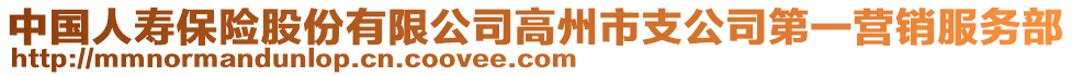 中國人壽保險股份有限公司高州市支公司第一營銷服務(wù)部