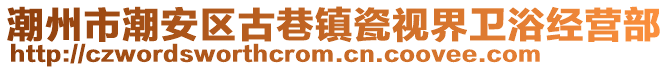 潮州市潮安區(qū)古巷鎮(zhèn)瓷視界衛(wèi)浴經(jīng)營部