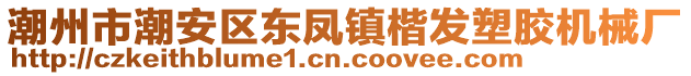 潮州市潮安區(qū)東鳳鎮(zhèn)楷發(fā)塑膠機(jī)械廠