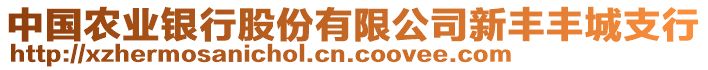 中國(guó)農(nóng)業(yè)銀行股份有限公司新豐豐城支行