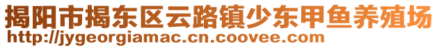 揭陽市揭東區(qū)云路鎮(zhèn)少東甲魚養(yǎng)殖場