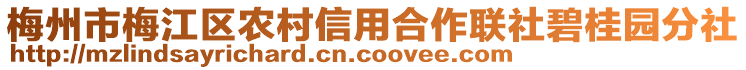 梅州市梅江區(qū)農(nóng)村信用合作聯(lián)社碧桂園分社