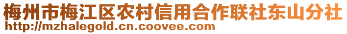 梅州市梅江區農村信用合作聯社東山分社