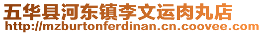 五華縣河?xùn)|鎮(zhèn)李文運(yùn)肉丸店