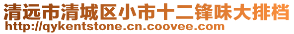 清遠(yuǎn)市清城區(qū)小市十二鋒味大排檔