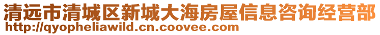 清遠市清城區新城大海房屋信息咨詢經營部