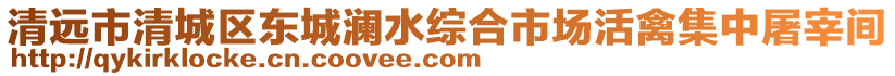 清遠市清城區東城瀾水綜合市場活禽集中屠宰間