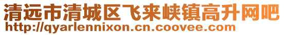 清遠市清城區飛來峽鎮高升網吧