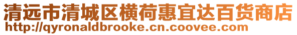 清遠市清城區橫荷惠宜達百貨商店