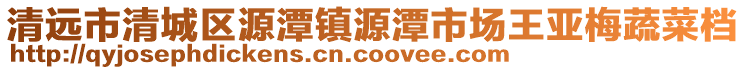 清遠市清城區源潭鎮源潭市場王亞梅蔬菜檔
