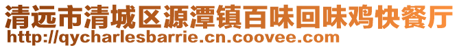 清遠市清城區源潭鎮百味回味雞快餐廳