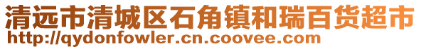 清遠市清城區石角鎮和瑞百貨超市