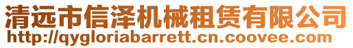 清遠市信澤機械租賃有限公司