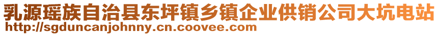 乳源瑤族自治縣東坪鎮(zhèn)鄉(xiāng)鎮(zhèn)企業(yè)供銷公司大坑電站