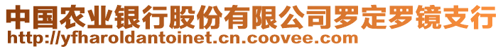 中國農(nóng)業(yè)銀行股份有限公司羅定羅鏡支行