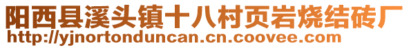 陽西縣溪頭鎮(zhèn)十八村頁巖燒結(jié)磚廠